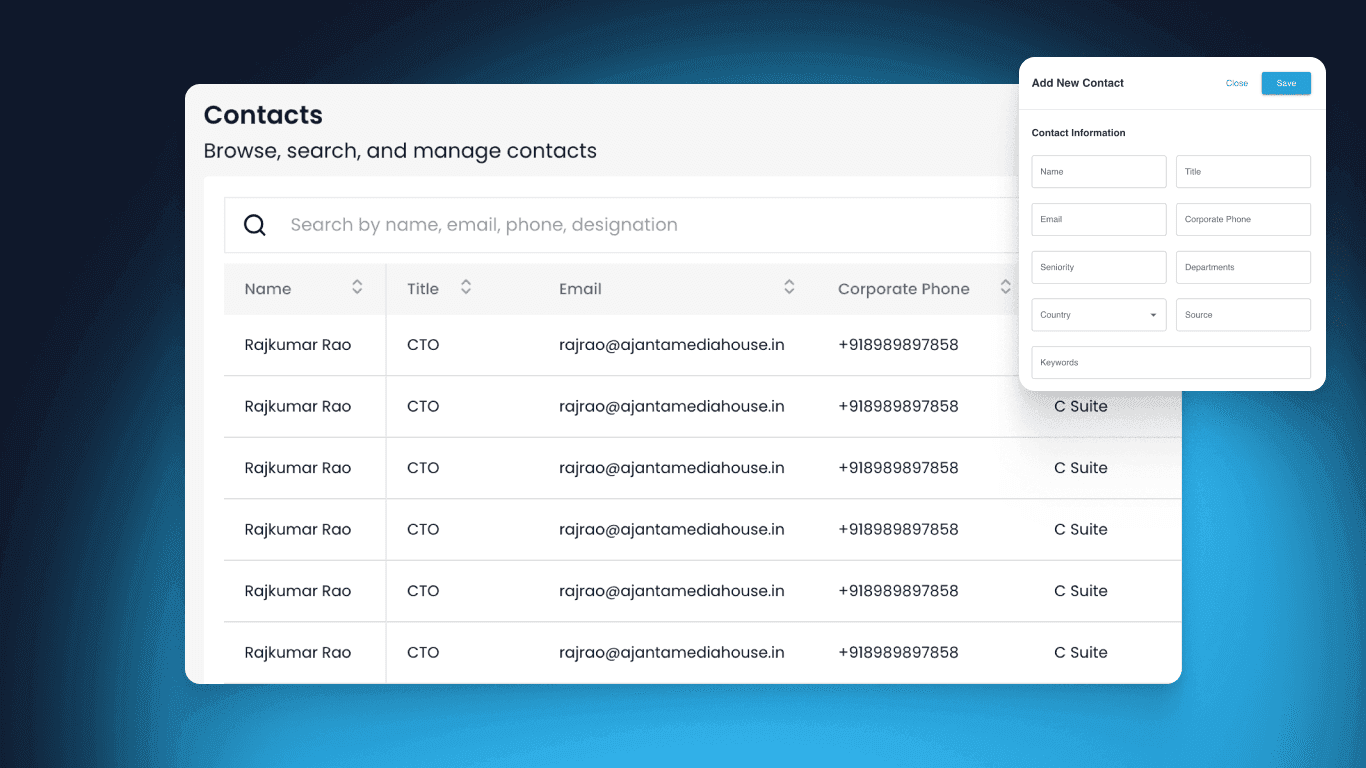 Contacts – Organized & Connected